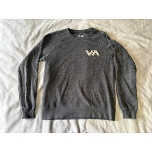 RVCA Artist Network Program Crewneck Sweatshirt Charcoal Heather Grey Small